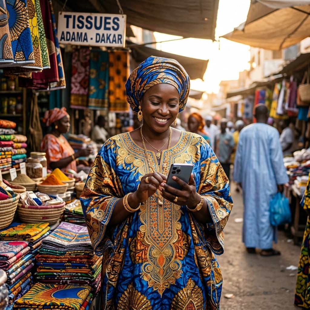 Senegalese Merchant Using App