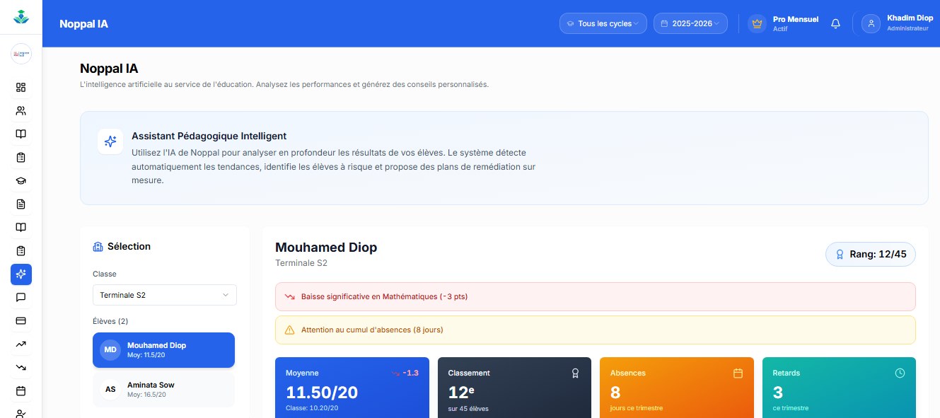C’est officiel : Noppal est disponible. La première application de gestion scolaire au Sénégal dotée d'une Intelligence Artificielle